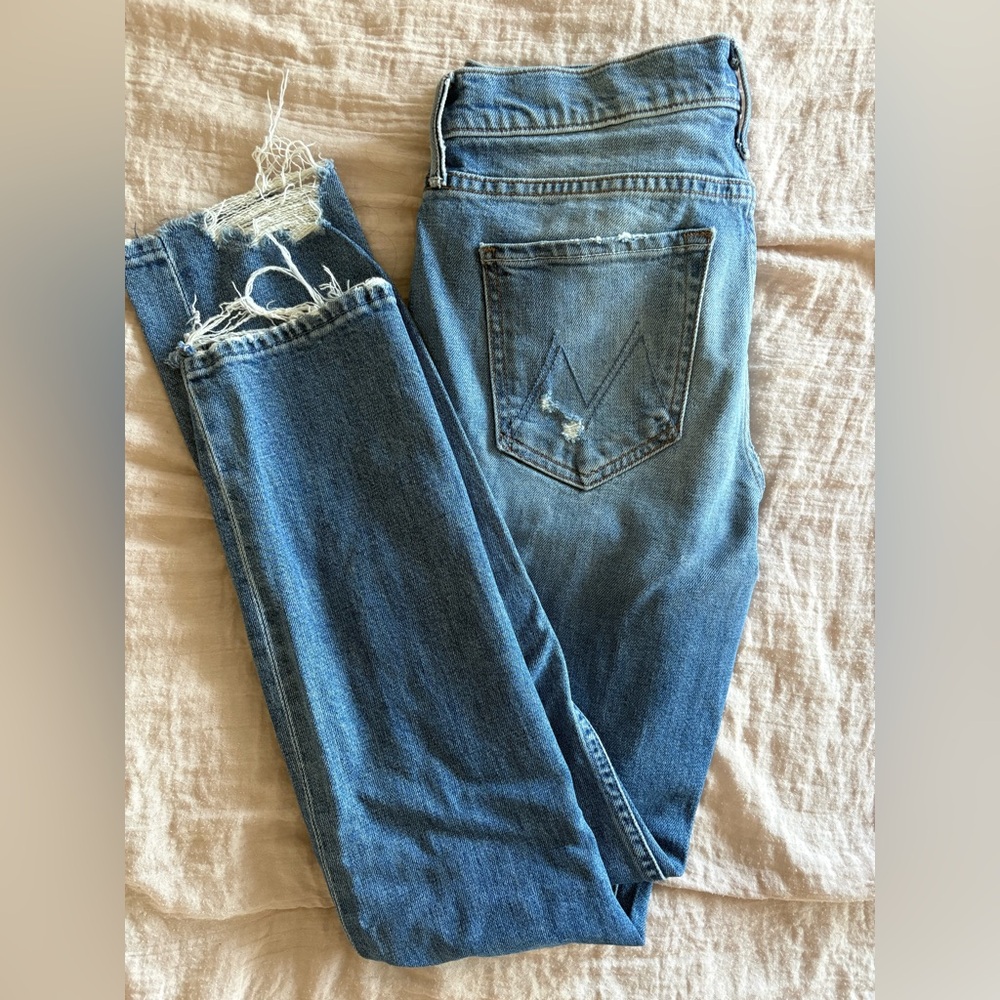 MOTHER Blue ‘The Flirt’ Jeans